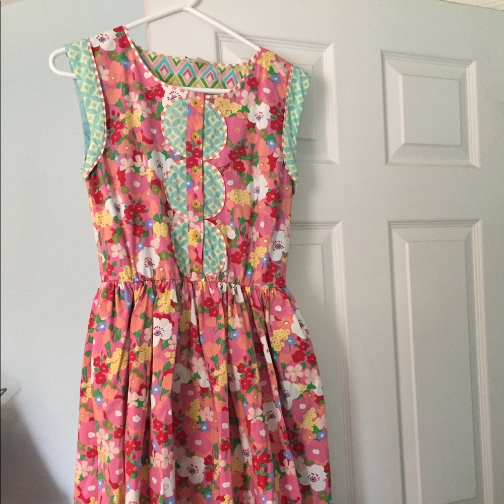 1950s-style Matilda Jane floral dress.
